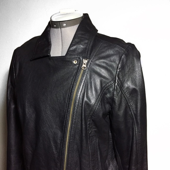 frenchi Black Leather Motorcycle Jacket Juniors L - Picture 3 of 8